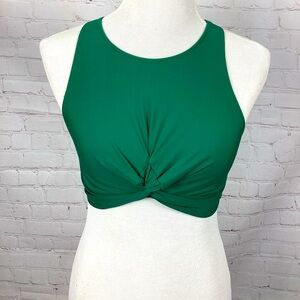 NWOT Blooming Jelly Halter Bathing Suit Top Women’s Size Medium Kelly Green